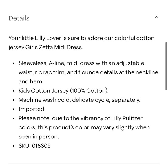 Lilly Pulitzer Girls Zeta Midi Dress - Picture 7 of 7